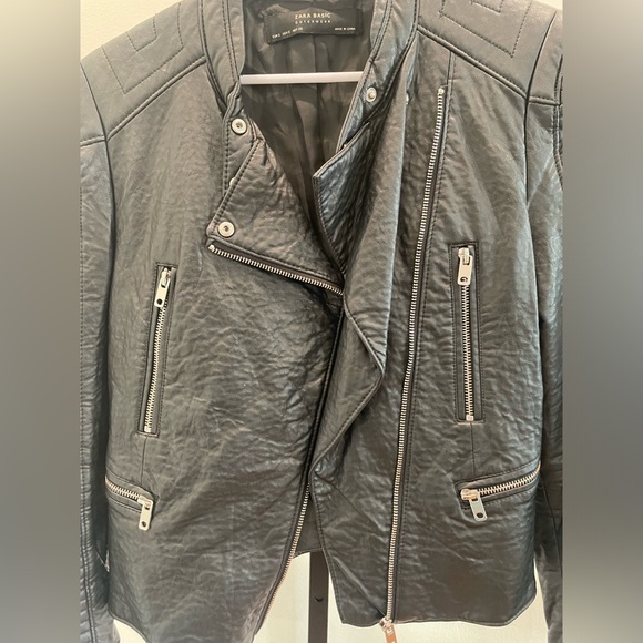 Zara Leather Moto Jacket - Picture 4 of 7